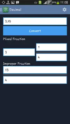 Fraction Converter android App screenshot 1